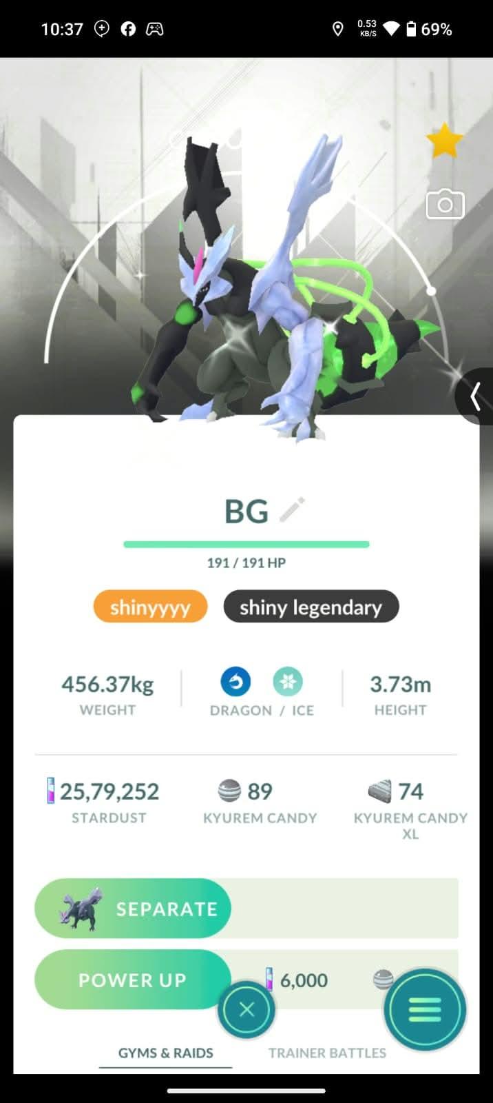 Shiny Kyurem with White background 🔥