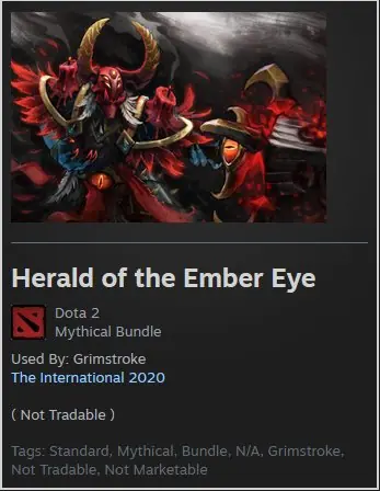 ✧･ﾟ:*✧ Dota 2 Items: Herald of the Ember Eye The International 10 Collector's Cache Outfit ✧･ﾟ:*✧ New Account, New Era ✧･ﾟ:*✧