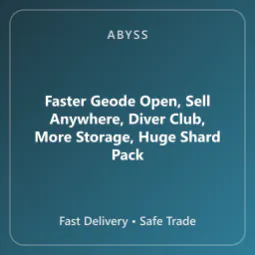 🔥 Faster Geode Open, Sell Anywhere, Diver Club, More Storage, Huge Shard Pack 🔥