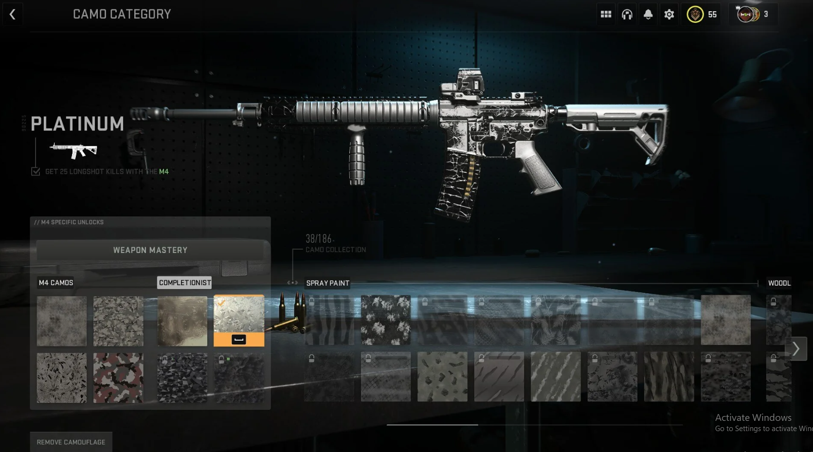 💎 MW4 | 8 AR Platinum Camos + All Military & Special Camos