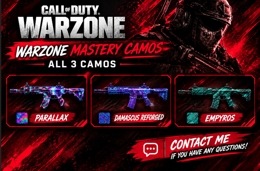 🔥 MW4 WARZONE MASTERY CAMOS 💎 ALL PLATFORMS 🎮 FAST DELIVERY ⚡ FULL CAMO FLEX! 🥶