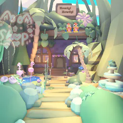 🐢 Paradise Jungle Glitched Racetrack House 🐒