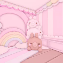 🌈🐰 Molang Rainbow Candies Queenslander House 🍭🧁