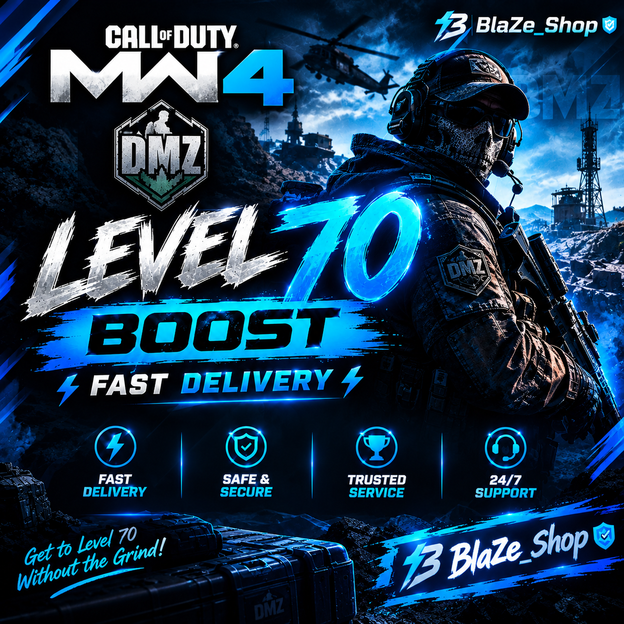 🔥MW4 DMZ Level 70 Boost | Fast Delivery ⚡|