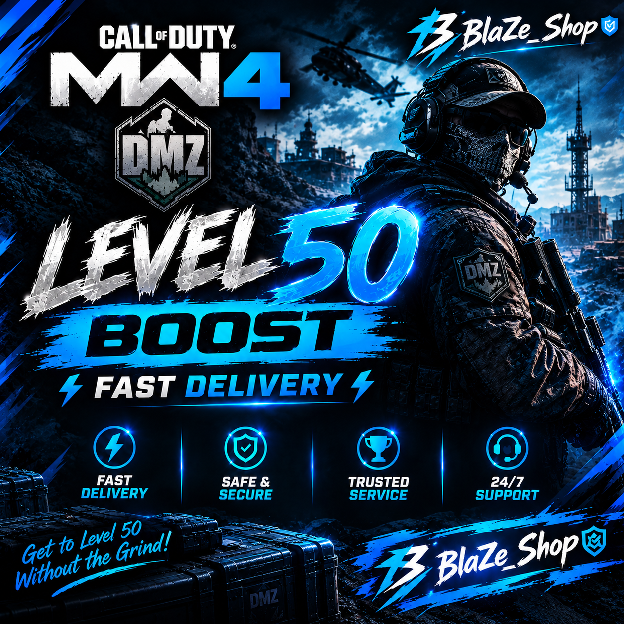 🔥MW4 DMZ Level 50 Boost | Fast Delivery ⚡|