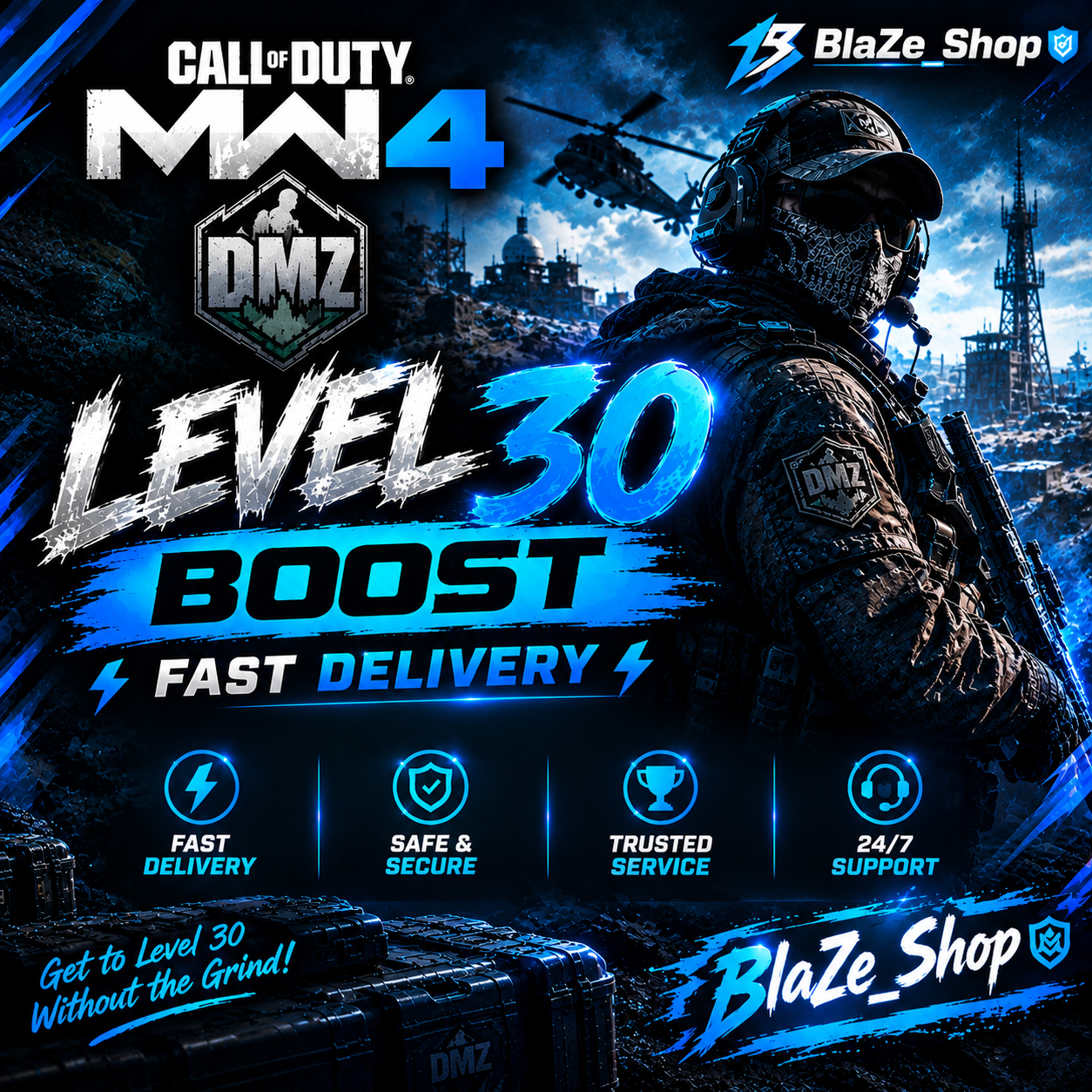 🔥MW4 DMZ Level 30 Boost | Fast Delivery ⚡|