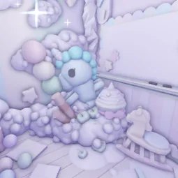 Balloon Unicorn Cute Pastel Blue Grinding Queenslander House 🦄🎀