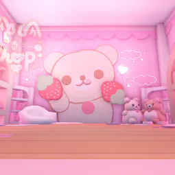 🍓🐻Preppy Rilakkuma Cutecore Pink Grinding Queenslander House🩷