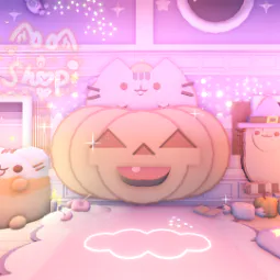 •.° { Halloween } °.• 🎃 Pusheen Grinding Glitched Tiny House 🐱🍭
