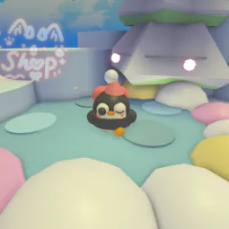 ⋅˚₊‧ ୨ [Cute] ୧ ‧₊˚ 🍣 Sushi Penguin Grinding Glitched Tiny House🐧🍣