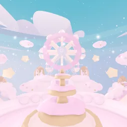 🩷⛲ Pink Magical Floating Carnival In The Clouds Glitched Tiny House☁️🩵