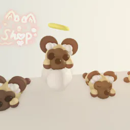 Siamese Cat, Balloon Unicorn & African Dog Plushie House Maker Pack 🐱🦄🐶