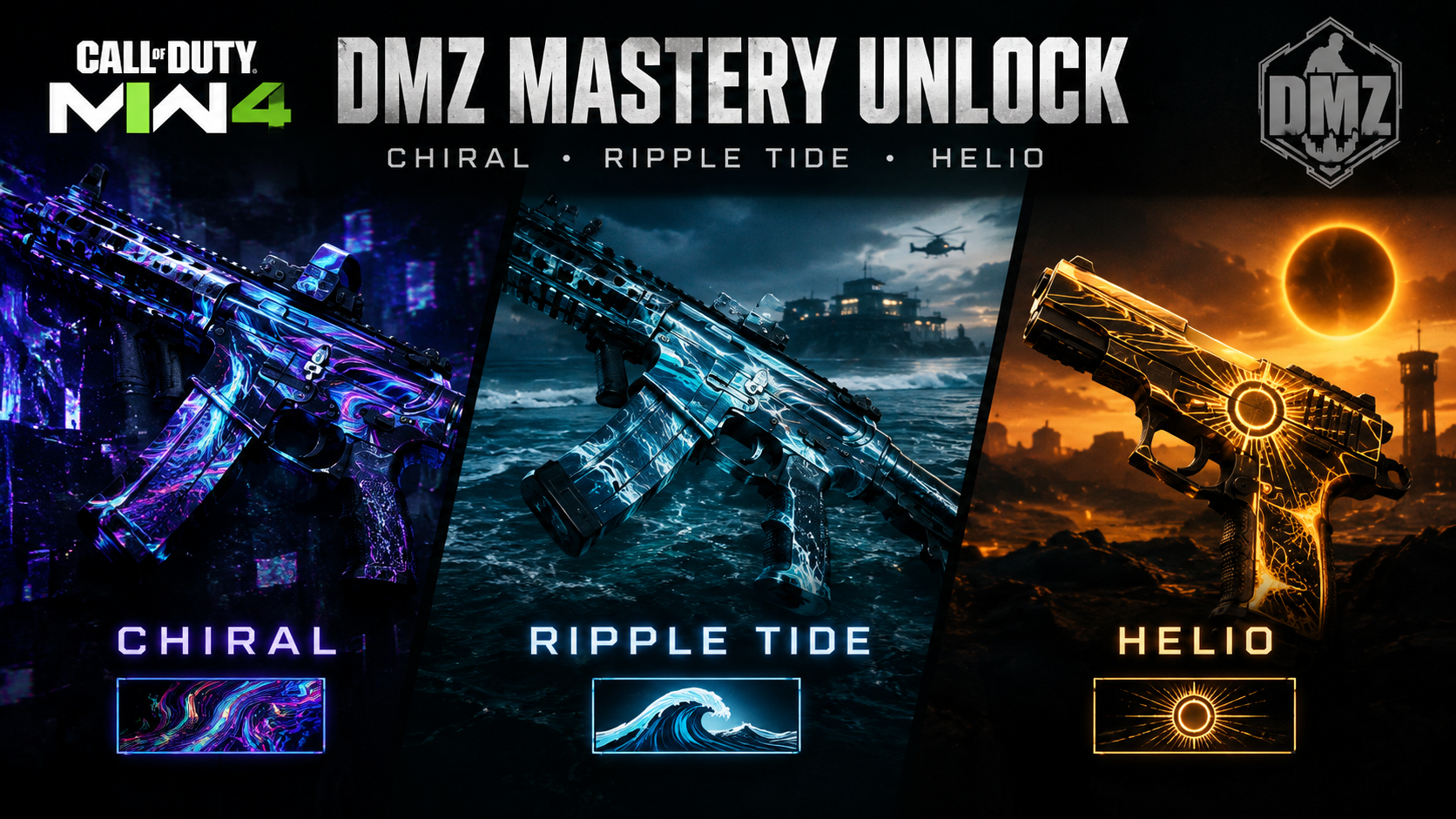 🧟‍♂️ MW4 DMZ MASTERY UNLOCK | CHIRAL • RIPPLE TIDE • HELIO