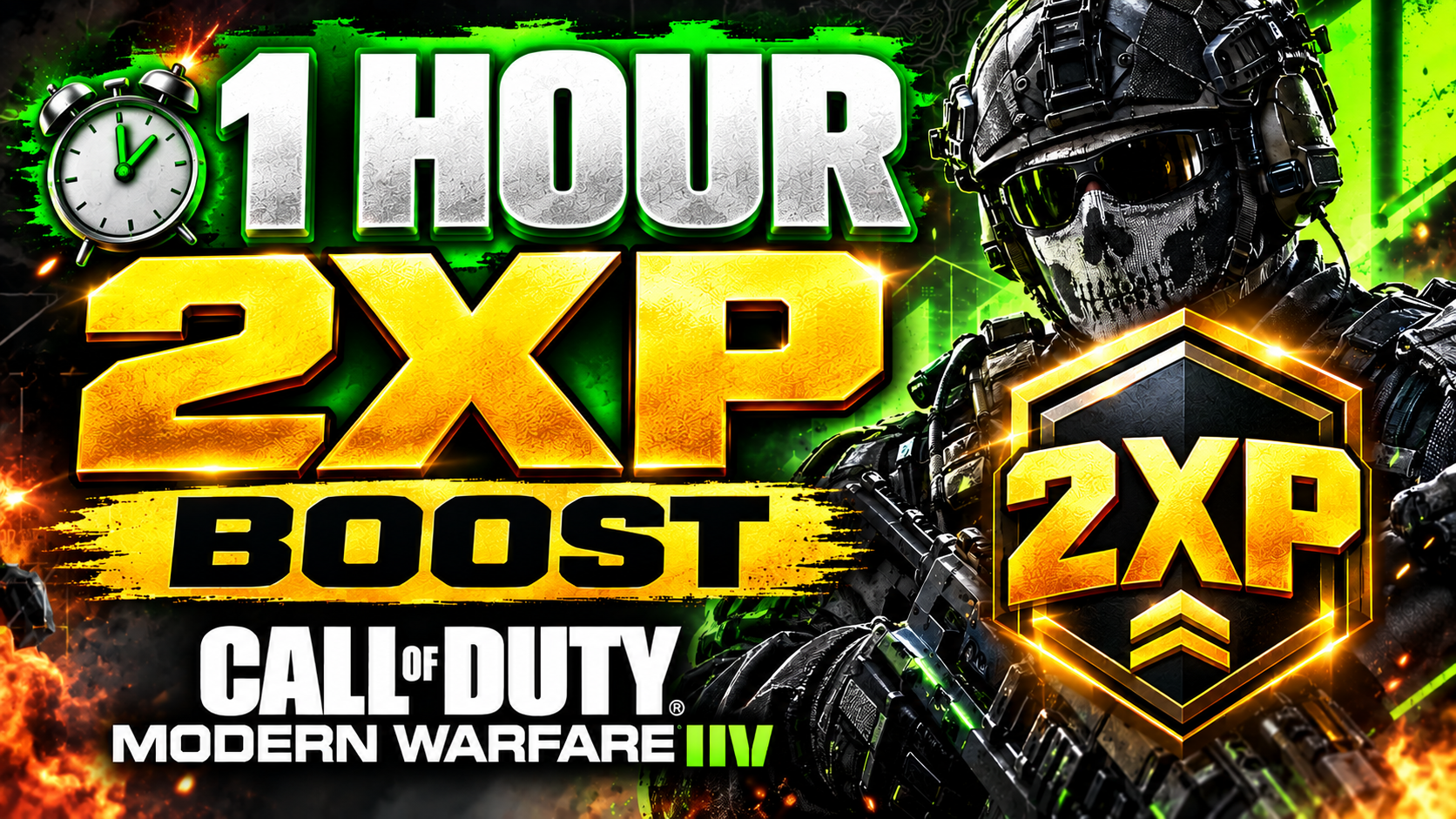 🔥 1 Hour 2XP BOOST 🔥 COD MW4