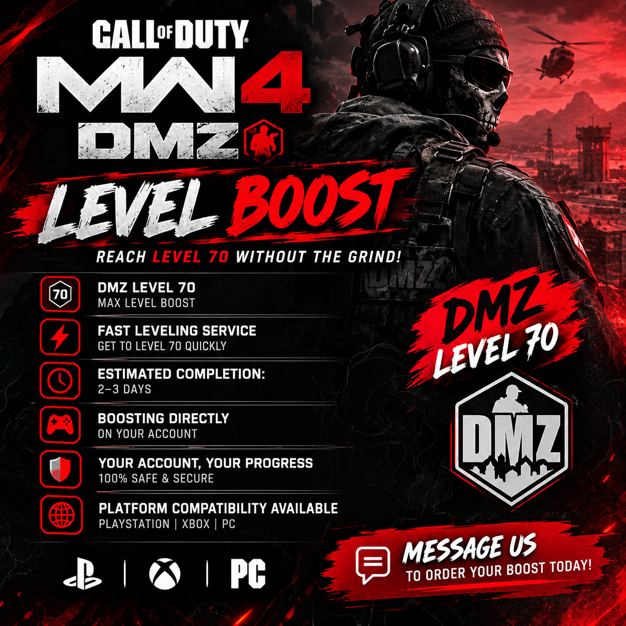 MW4 DMZ LEVEL BOOST