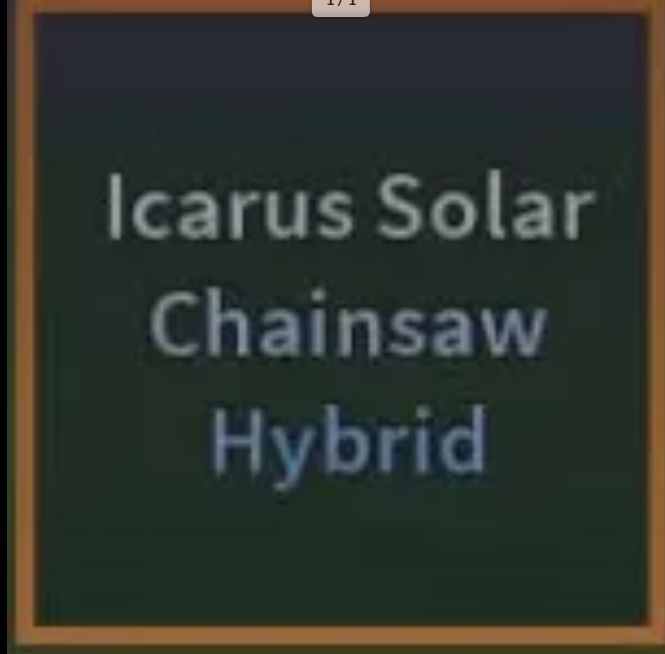 Hexed Solar Chainsaw Hybrid | Icarus Solar Chainsaw Hybrid - A Universal Time (AUT)