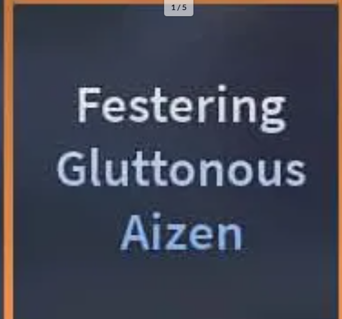 x1 Hexed Gluttonous AUT | Aizen, Ichigo Kurosaki, Vergil, Autrain, The World - A Universal Time (AUT)