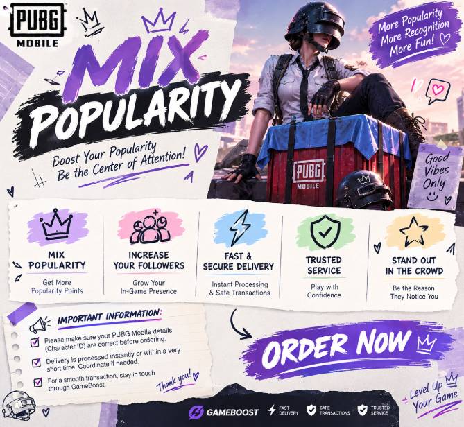 PUBG Mobile 50K MIX Popularity  | Fast & Reliable Service
