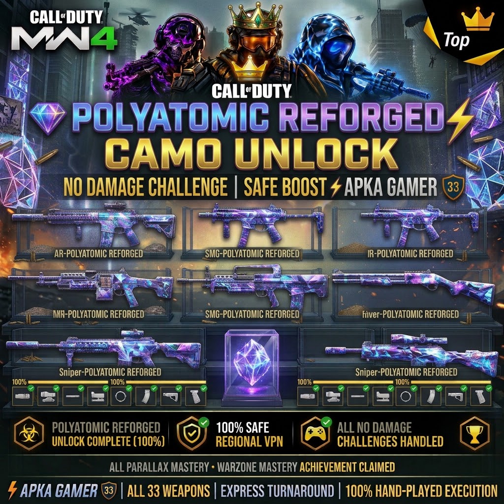 💎 MW4 POLYATOMIC REFORGED CAMO UNLOCK | NO DAMAGE CHALLENGE | SAFE BOOST ⚡ APKA GAMER 🛡️