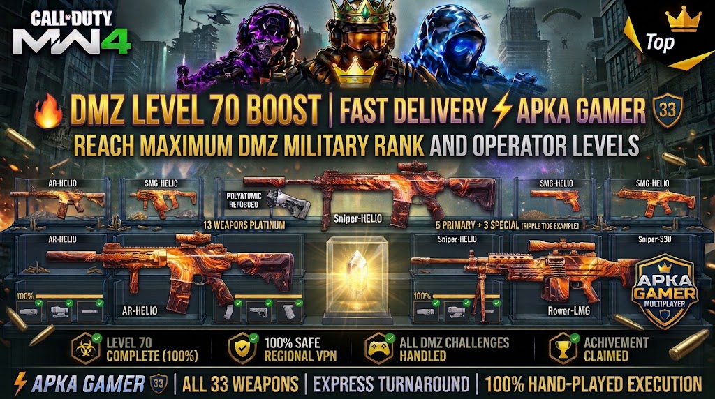 🔥 MW4 DMZ Level 70 Boost | Fast Delivery ⚡ | APKA GAMER 🛡️