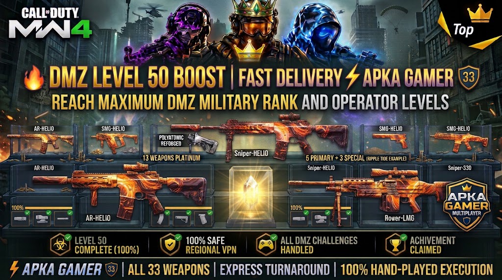 🔥 MW4 DMZ Level 50 Boost | Fast Delivery ⚡ | APKA GAMER 🛡️