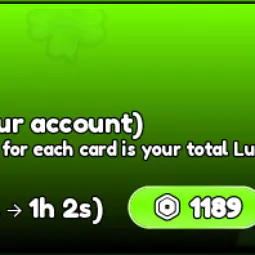 Anime Card Clash > +10 Server Luck（1189R）