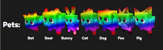 CHROMA PET SET (ALL 7 CHROMA PETS) - MURDER MYSTERY 2 - FAST DELIVERY & TRUSTED