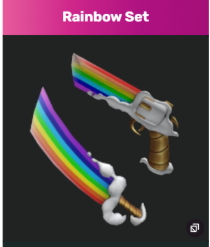 RAINBOW SET (RAINBOW GUN + RAINBOW) - MURDER MYSTERY 2 - FAST DELIVERY & TRUSTED