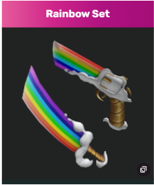 RAINBOW SET (RAINBOW GUN + RAINBOW) - MURDER MYSTERY 2 - FAST DELIVERY & TRUSTED