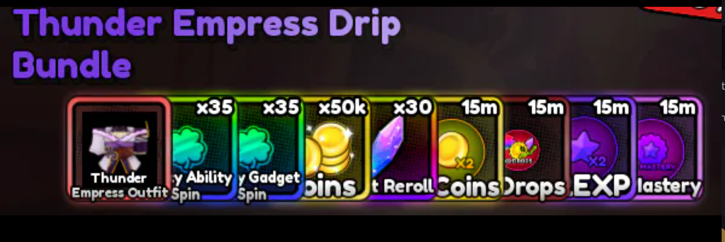 Anime Apocalypse>Thunder Empress Drip Bundle