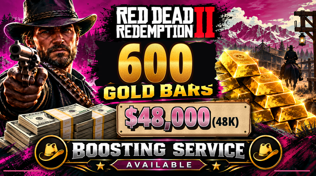 💎PS5 RDR2 Online 600 Gold Bars | $48K Money Farming Service