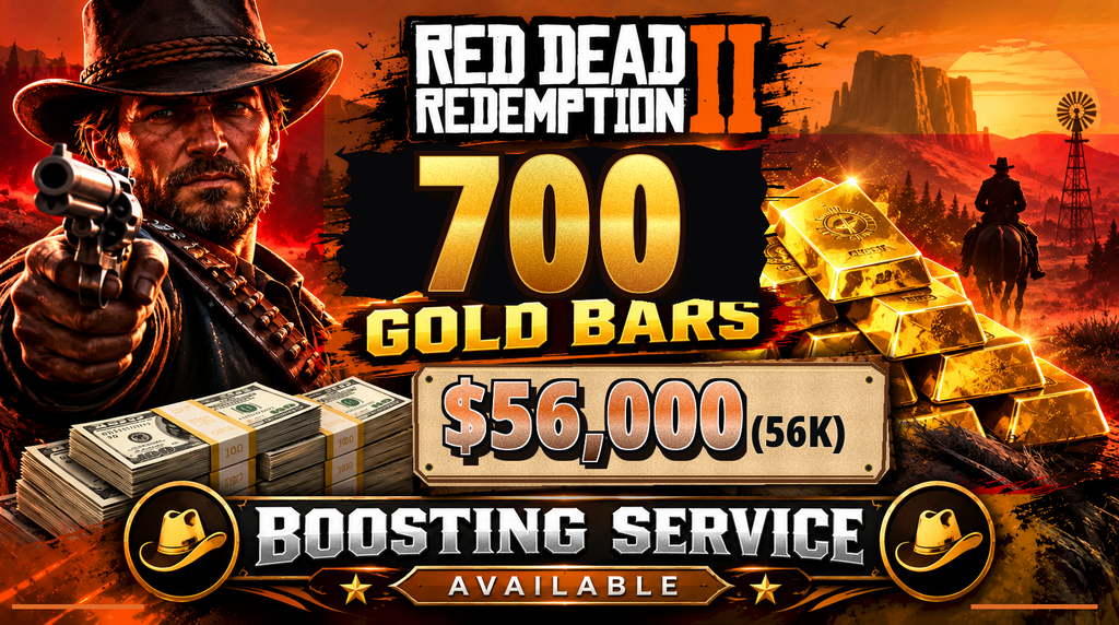 🔥PS5 Red Dead Online | 700 Gold Bars & 56K Cash Boost Package