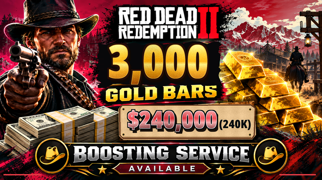 🏅PS5 RDO Premium Boosting | 3000 Gold Bars & 240K Cash