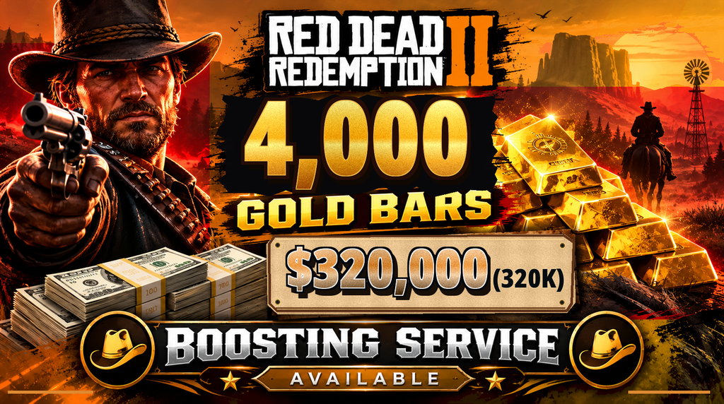 🔥 PS5 Red Dead Online 4000 Gold Bars + $320K | Gold Boost Service