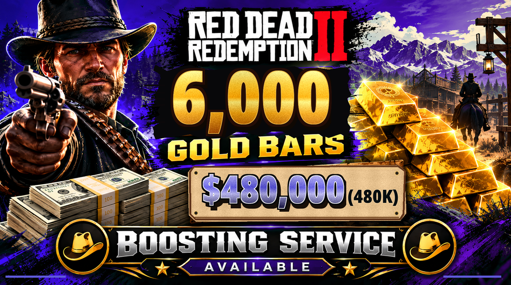 🚀PS5 RDO Money & Gold Boost | 6000 Gold Bars + 480K Cash