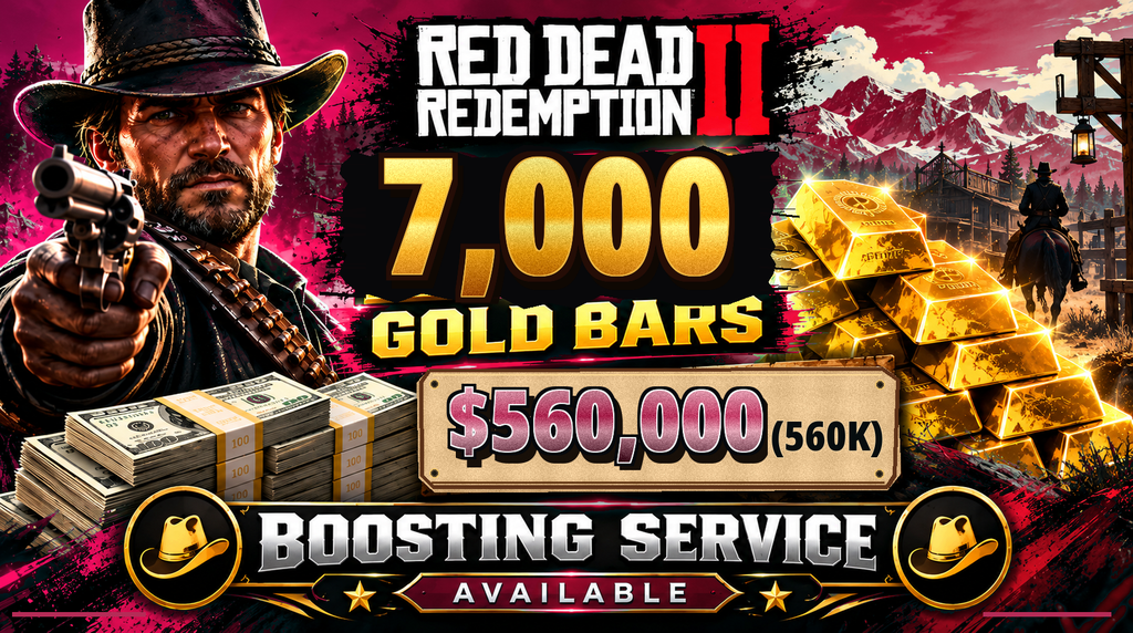 ⭐PS5 Red Dead Redemption Online | 7000 Gold Bars & $560K Money Boost