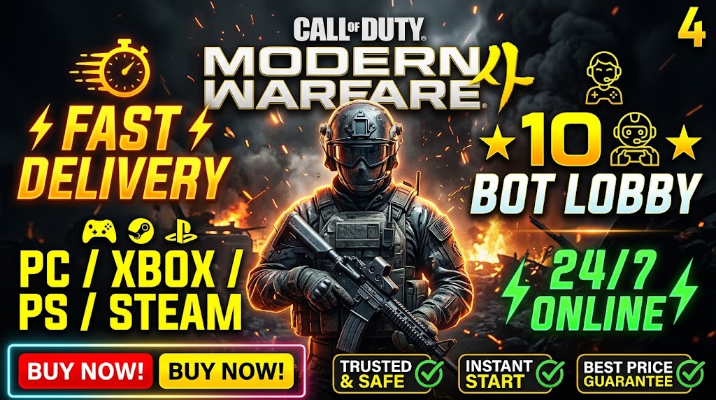 🎮 MW4 [10 BOT LOBBY] Fast XP & Camo Boost | ALL Platforms (PS5, Xbox, PC) ⚡ Instant Start | 24/7 Active ⚡