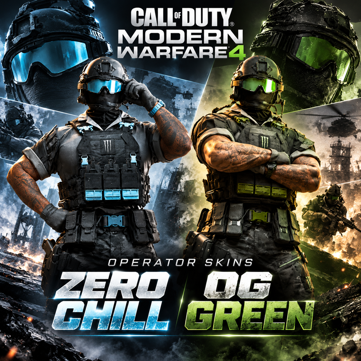 Operator Skin Zero Chill + Green OG | Call of Duty: Modern Warfare 4 | MW4 Monster Energy