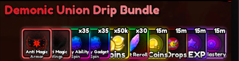 Anime Apocalypse>Demonic Union Drip Bundle