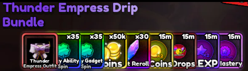 Anime Apocalypse>Thunder Empress Drip Bundle