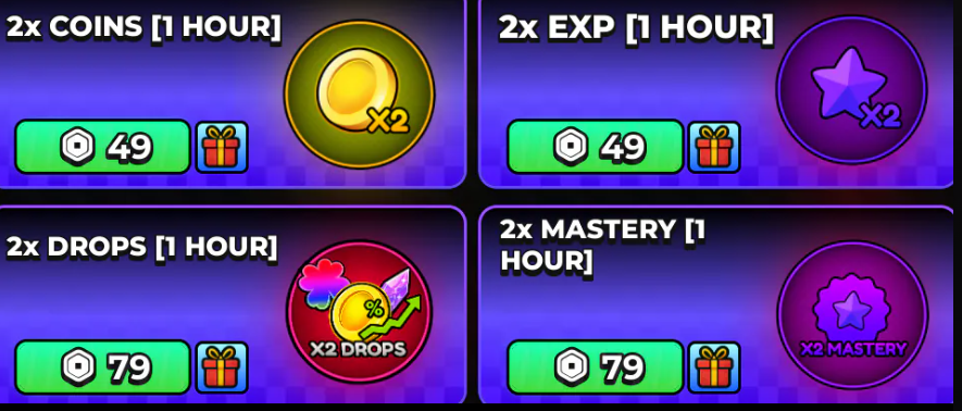 Anime Apocalypse>2x COINS [1 HOUR]+ 2x EXP[1 HOUR]+2x DROPS [1 HOUR]+2x MASTERY[1 HOUR][256R]