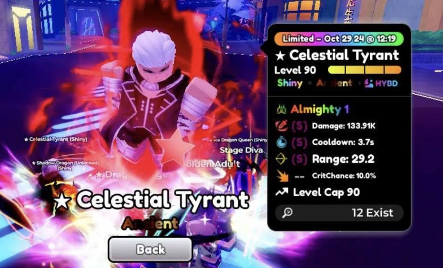 ✨Shiny Celestial Tyrant ✨ SSS EVO Almighty