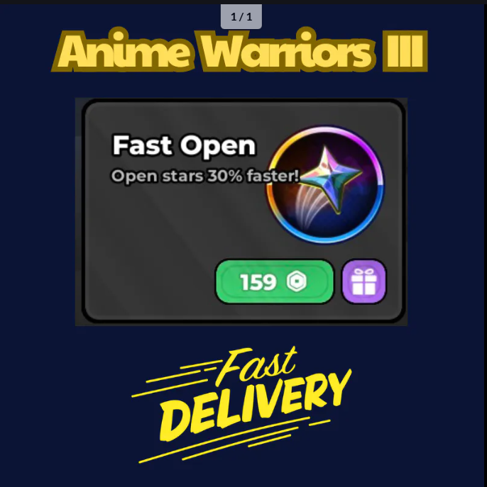 Fast Open【399Robux】Anime Warriors III👮🏼‍♂️ FastDeli | FASTEST & CHEAPEST