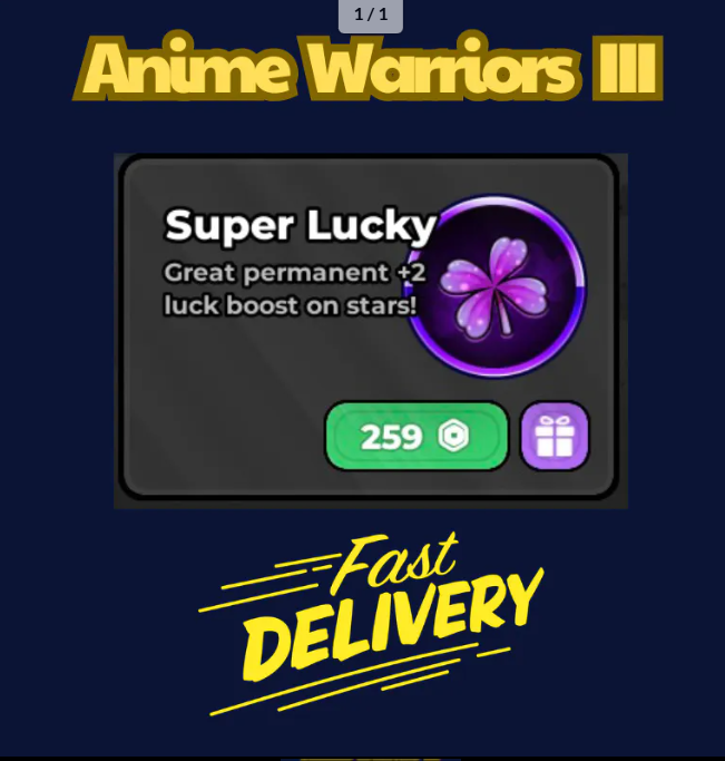 Super Lucky【649Robux】Anime Warriors III👮🏼‍♂️ FastDeli | FASTEST & CHEAPEST