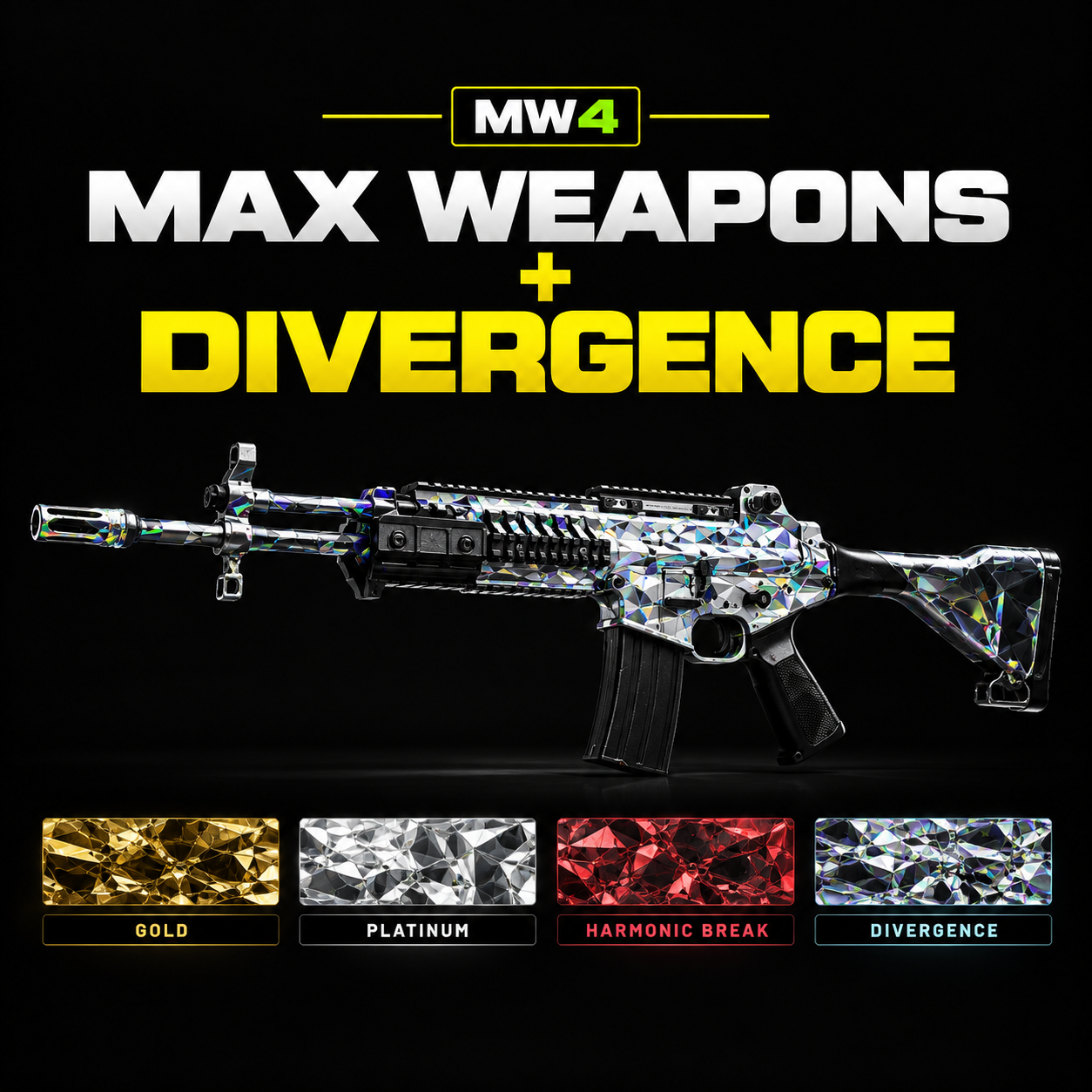 Max Weapons + Divergence 🟩 GOLD 🟩 PLATINIUM 🟩 HARMONIC BREAK🟩 DIVERGENT 🟩 LEGIT GRIND FAST DELIVERY