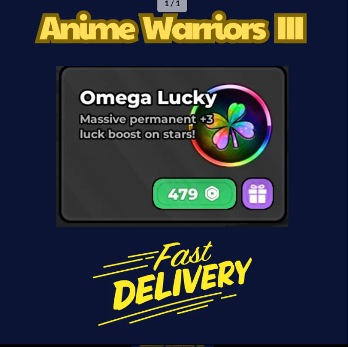 Omega Lucky【1199Robux】Anime Warriors III👮🏼‍♂️ FastDeli | FASTEST & CHEAPEST