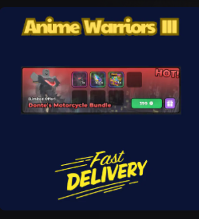 Donte's Motorcycle Bundle【999Robux】Anime Warriors III👮🏼‍♂️ FastDeli | FASTEST & CHEAPEST