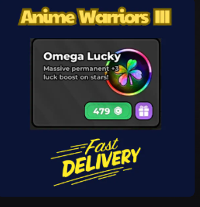 Omega Lucky【1199Robux】Anime Warriors III👮🏼‍♂️ FastDeli | FASTEST & CHEAPEST