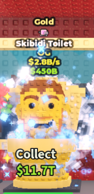 Gold Skibidi Toilet 2.8B/s