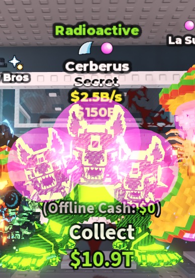 FAST RESPONSE | Radioactive Cerberus $2.5B/s ( Shark Fin Bubblegum Traits ) | 1000% SAFE 🔒 #5387